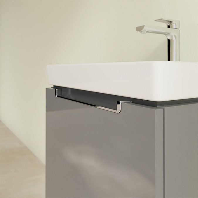 Villeroy and Boch Subway 2.0 Glossy Grey 550mm Wall Hung 1-Drawer Vanity Unit  Feature Large Image