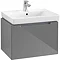 Villeroy and Boch Subway 2.0 Glossy Grey 600mm Wall Hung 1-Drawer Vanity Unit Large Image