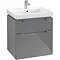 Villeroy and Boch Subway 2.0 Glossy Grey 600mm Wall Hung 2-Drawer Vanity Unit Large Image