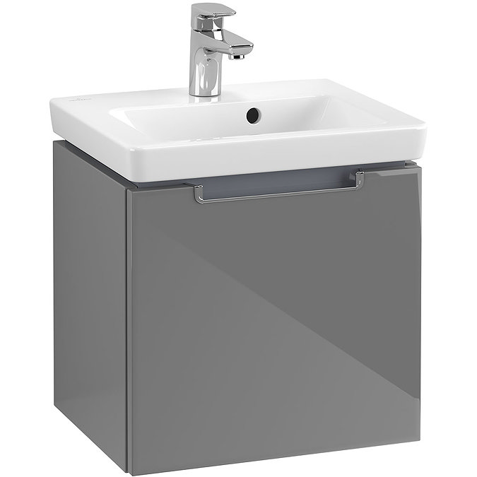 Villeroy and Boch Subway 2.0 Glossy Grey Wall Hung 1-Drawer Vanity Unit Large Image