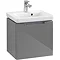 Villeroy and Boch Subway 2.0 Glossy Grey Wall Hung 1-Drawer Vanity Unit Large Image