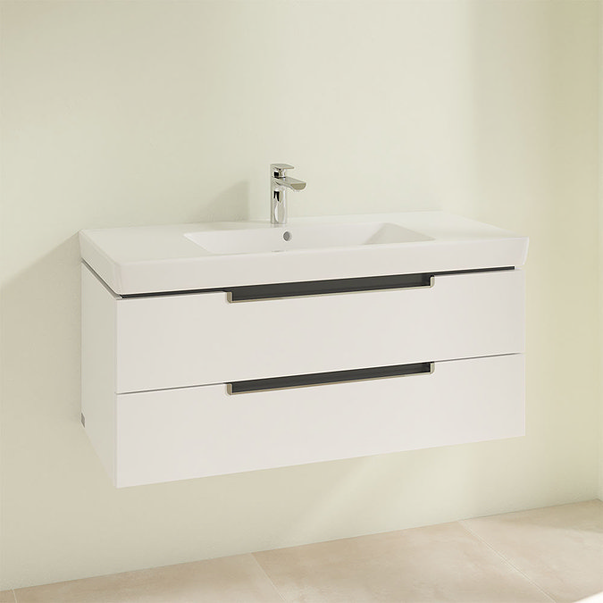 Villeroy and Boch Subway 2.0 Glossy White 1000mm Wall Hung 2-Drawer Vanity Unit  Profile Large Image