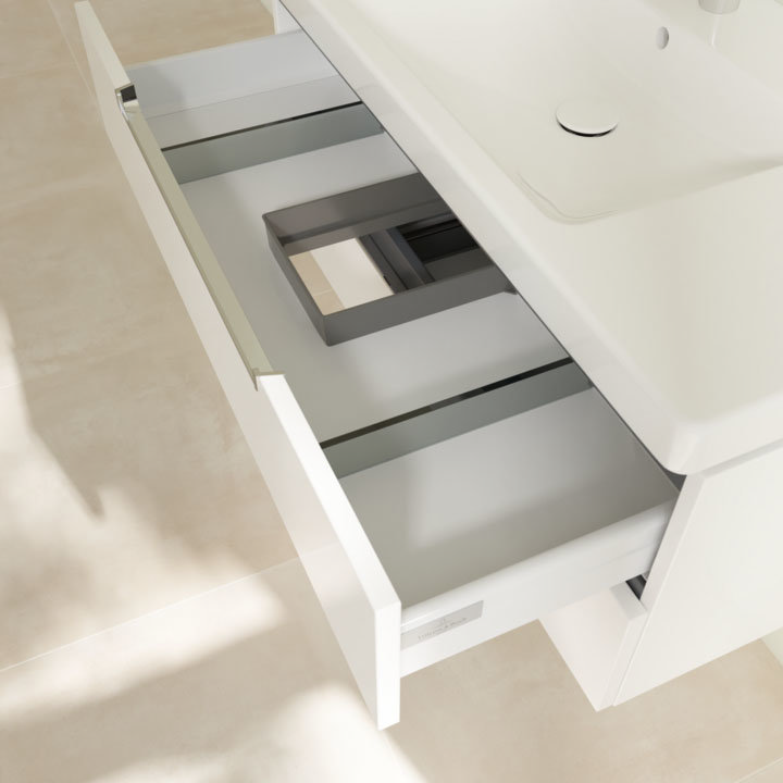 Villeroy and Boch Subway 2.0 Glossy White 1000mm Wall Hung 2-Drawer Vanity Unit  Standard Large Imag