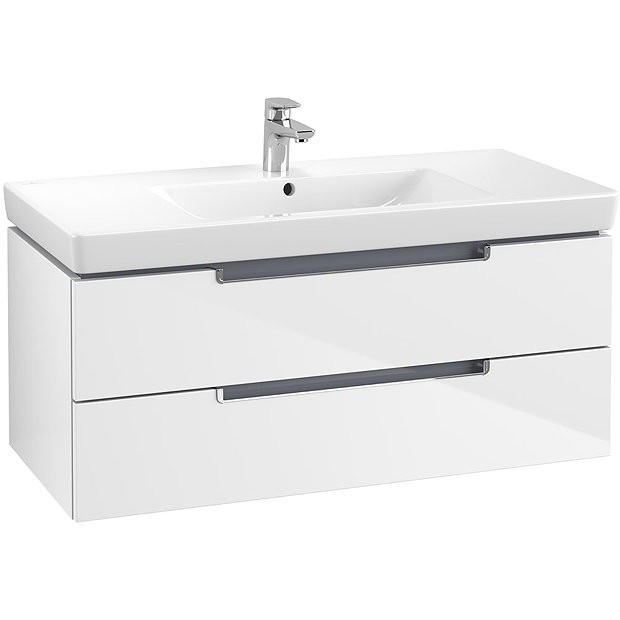 Villeroy and Boch Subway 2.0 Glossy White 1000mm Wall Hung 2Drawer
