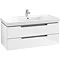 Villeroy and Boch Subway 2.0 Glossy White 1000mm Wall Hung 2-Drawer Vanity Unit Large Image