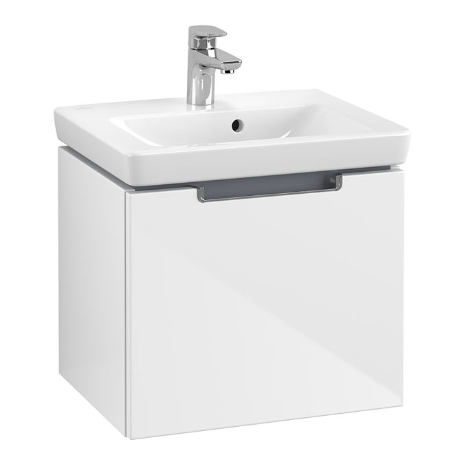 Villeroy and Boch Subway 2.0 Glossy White 500mm Wall Hung 1-Drawer Vanity Unit Large Image