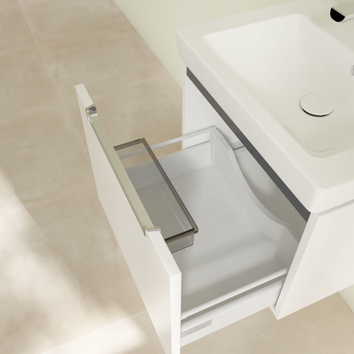 Villeroy and Boch Subway 2.0 Glossy White 550mm Wall Hung 1-Drawer Vanity Unit  Standard Large Image