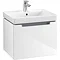 Villeroy and Boch Subway 2.0 Glossy White 550mm Wall Hung 1-Drawer Vanity Unit Large Image