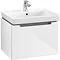 Villeroy and Boch Subway 2.0 Glossy White 600mm Wall Hung 1-Drawer Vanity Unit Large Image