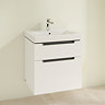Villeroy and Boch Subway 2.0 Glossy White 600mm Wall Hung 2-Drawer Vanity Unit  Profile Large Image
