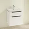 Villeroy and Boch Subway 2.0 Glossy White 600mm Wall Hung 2-Drawer Vanity Unit  Profile Large Image