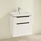 Villeroy and Boch Subway 2.0 Glossy White 600mm Wall Hung 2-Drawer Vanity Unit Profile Large Image