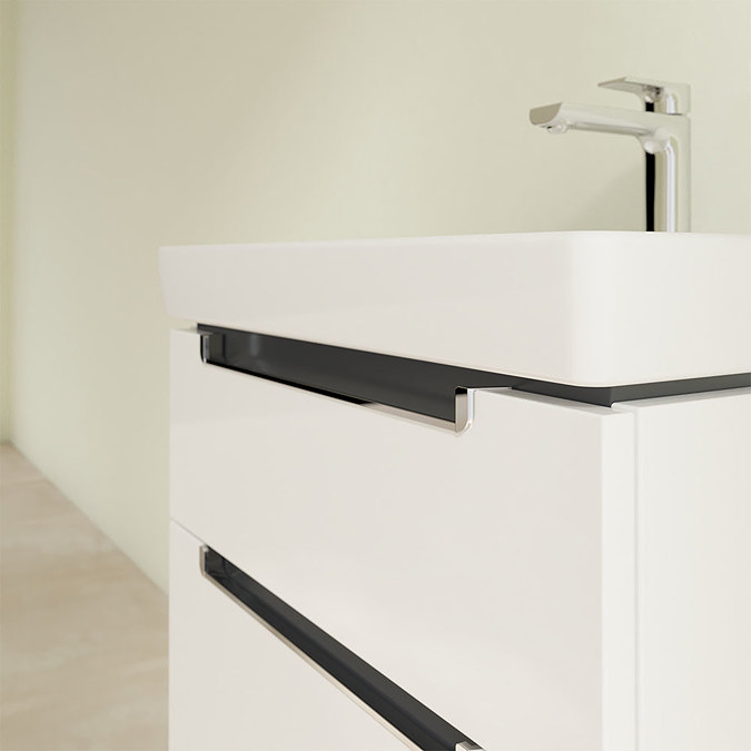 Villeroy and Boch Subway 2.0 Glossy White 600mm Wall Hung 2-Drawer Vanity Unit Feature Large Image