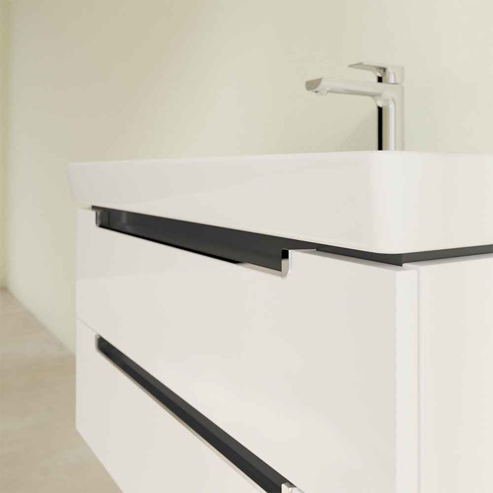 Villeroy and Boch Subway 2.0 Glossy White 800mm Wall Hung 2Drawer Vanity Unit