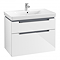 Villeroy and Boch Subway 2.0 Glossy White 800mm Wall Hung 2-Drawer Vanity Unit