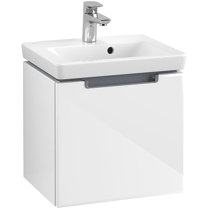 Villeroy and Boch Subway 2.0 Glossy White Wall Hung 1-Drawer Vanity Unit Large Image