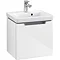 Villeroy and Boch Subway 2.0 Glossy White Wall Hung 1-Drawer Vanity Unit Large Image
