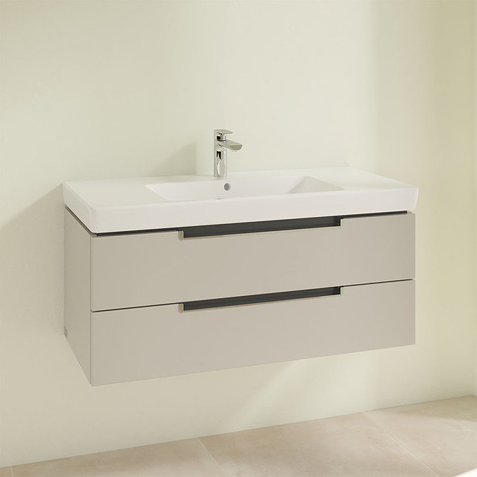Villeroy and Boch Subway 2.0 Soft Grey 1000mm Wall Hung 2-Drawer Vanity Unit  Profile Large Image
