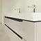 Villeroy and Boch Subway 2.0 Soft Grey 1300mm Wall Hung Double Basin Vanity Unit  Feature Large Imag