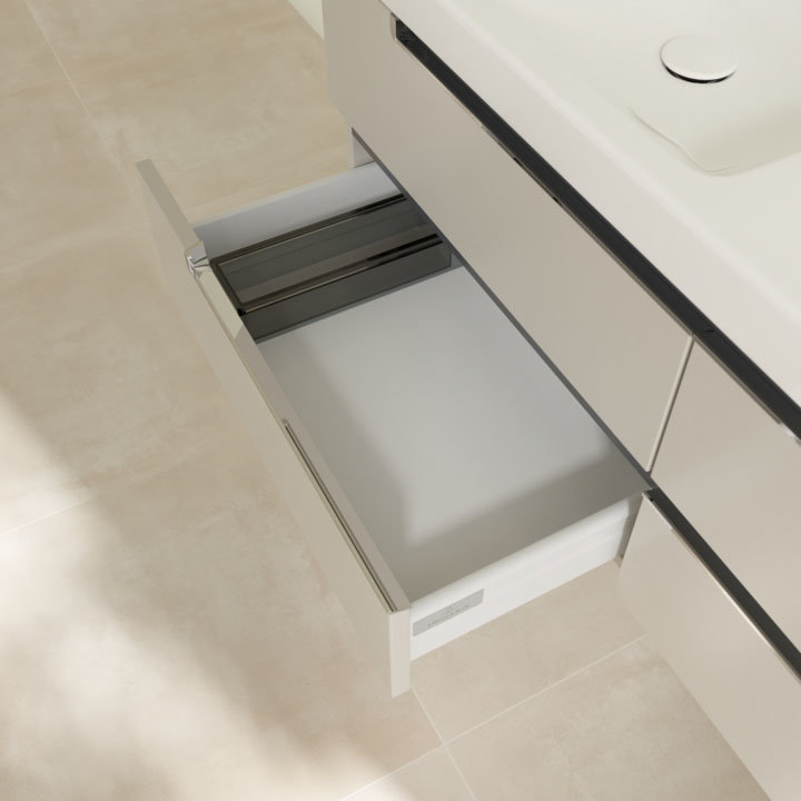 Villeroy and Boch Subway 2.0 Soft Grey 1300mm Wall Hung Double Basin Vanity Unit  additional Large I