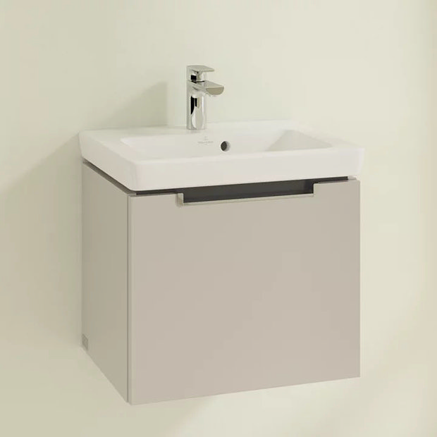 Villeroy and Boch Subway 2.0 Soft Grey 500mm Wall Hung 1Drawer Vanity Unit