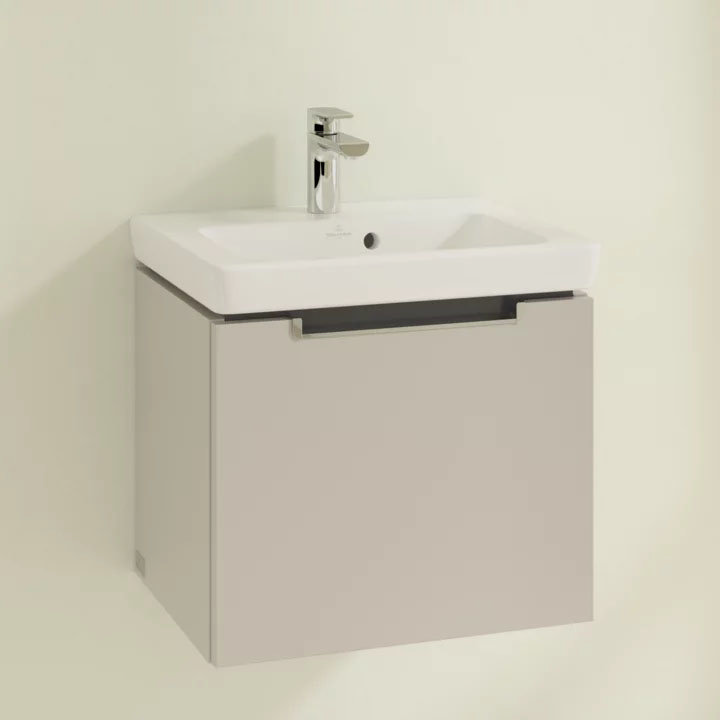 Villeroy and Boch Subway 2.0 Soft Grey 500mm Wall Hung 1-Drawer Vanity Unit Profile Large Image