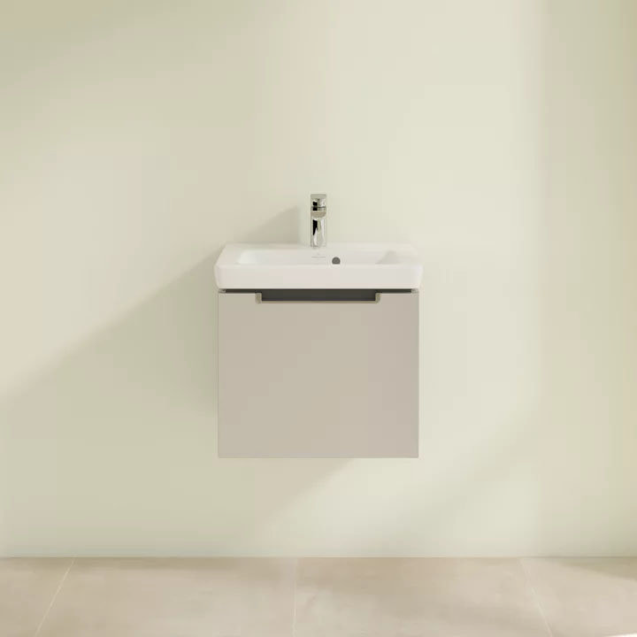 Villeroy and Boch Subway 2.0 Soft Grey 500mm Wall Hung 1-Drawer Vanity Unit Feature Large Image