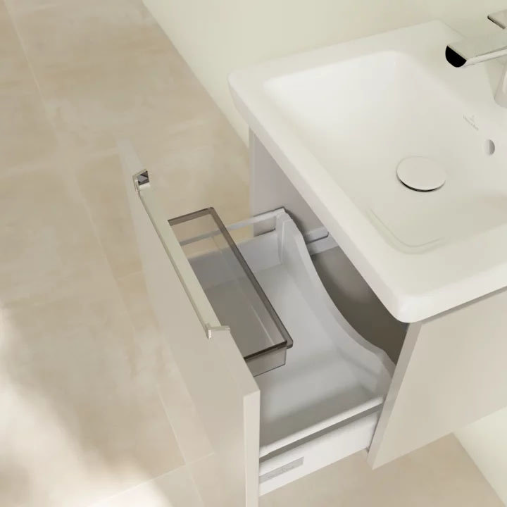 Villeroy and Boch Subway 2.0 Soft Grey 500mm Wall Hung 1-Drawer Vanity Unit  additional Large Image