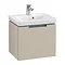 Villeroy and Boch Subway 2.0 Soft Grey 500mm Wall Hung 1-Drawer Vanity Unit Large Image