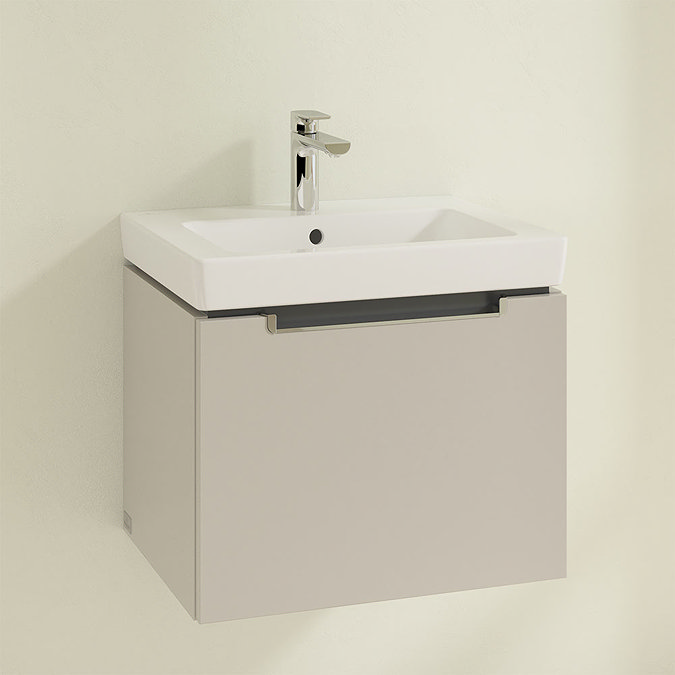 Villeroy and Boch Subway 2.0 Soft Grey 550mm Wall Hung 1-Drawer Vanity Unit  Profile Large Image