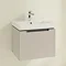 Villeroy and Boch Subway 2.0 Soft Grey 550mm Wall Hung 1-Drawer Vanity Unit  Profile Large Image