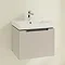 Villeroy and Boch Subway 2.0 Soft Grey 550mm Wall Hung 1-Drawer Vanity Unit Profile Large Image