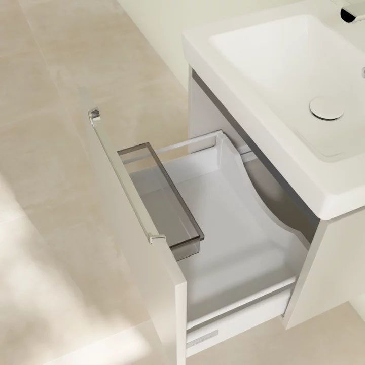 Villeroy and Boch Subway 2.0 Soft Grey 550mm Wall Hung 1-Drawer Vanity Unit  Standard Large Image