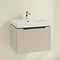 Villeroy and Boch Subway 2.0 Soft Grey 600mm Wall Hung 1-Drawer Vanity Unit  Profile Large Image