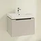 Villeroy and Boch Subway 2.0 Soft Grey 600mm Wall Hung 1-Drawer Vanity Unit Profile Large Image