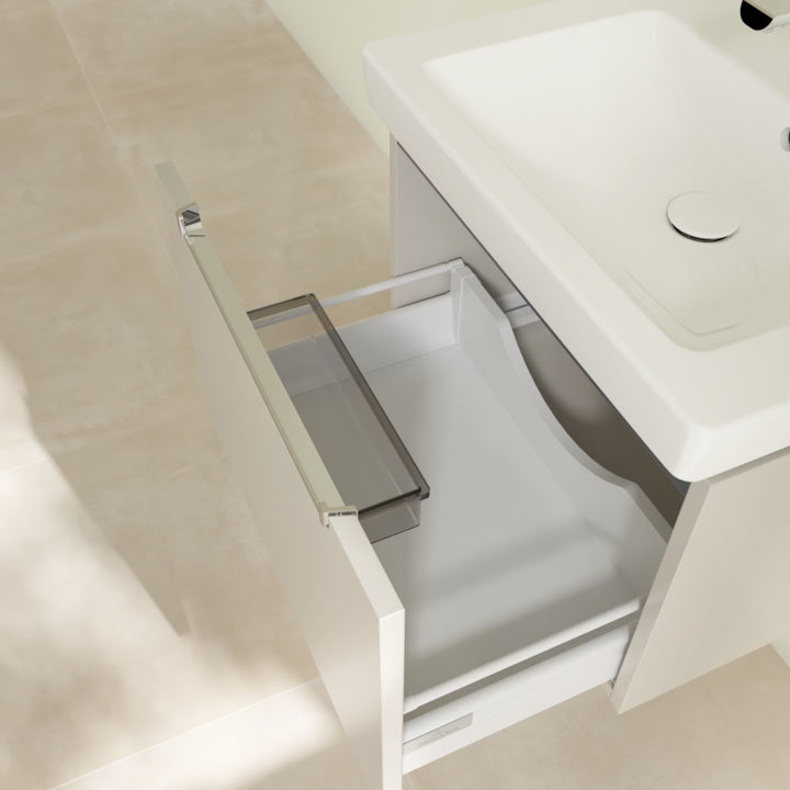 Villeroy and Boch Subway 2.0 Soft Grey 600mm Wall Hung 1-Drawer Vanity Unit Standard Large Image