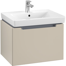 Villeroy and Boch Subway 2.0 Soft Grey 600mm Wall Hung 1-Drawer Vanity Unit Large Image