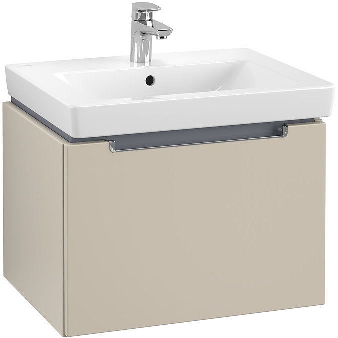 Villeroy and Boch Subway 2.0 Soft Grey 600mm Wall Hung 1-Drawer Vanity Unit Large Image