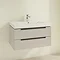 Villeroy and Boch Subway 2.0 Soft Grey 800mm Wall Hung 2-Drawer Vanity Unit Profile Large Image