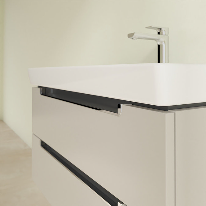 Villeroy and Boch Subway 2.0 Soft Grey 800mm Wall Hung 2-Drawer Vanity Unit  Feature Large Image