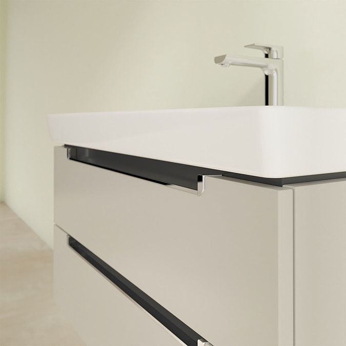 Villeroy and Boch Subway 2.0 Soft Grey 800mm Wall Hung 2-Drawer Vanity Unit Feature Large Image