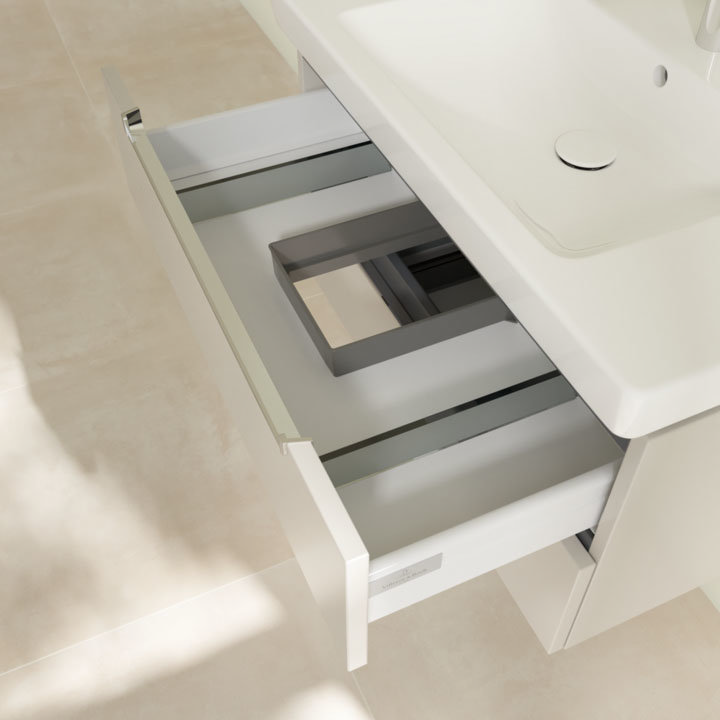 Villeroy and Boch Subway 2.0 Soft Grey 800mm Wall Hung 2-Drawer Vanity Unit  Standard Large Image