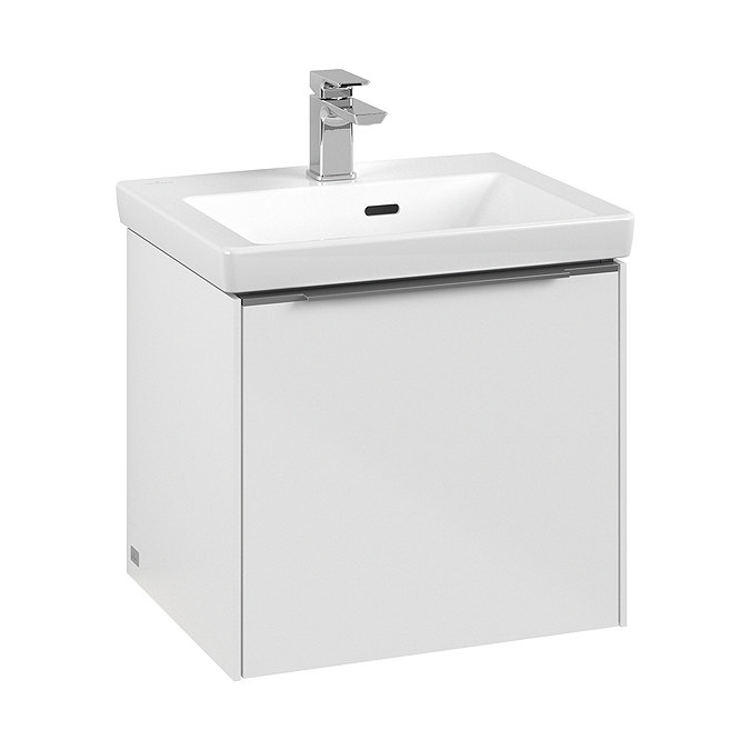 Villeroy and Boch Subway 3.0 Brilliant White 500mm Wall Hung 1-Drawer Vanity Unit with LED Lighting