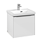 Villeroy and Boch Subway 3.0 Brilliant White 500mm Wall Hung 1-Drawer Vanity Unit with LED Lighting