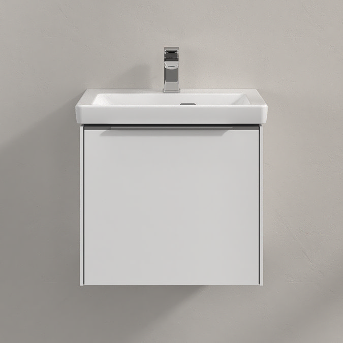 Villeroy and Boch Subway 3.0 Brilliant White 500mm Wall Hung 1-Drawer Vanity Unit with LED Lighting