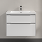 Villeroy and Boch Subway 3.0 Brilliant White 800mm Wall Hung 2-Drawer Vanity Unit with LED Lighting
