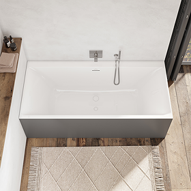 Villeroy and Boch Subway 3.0 Double Ended Rectangular Bath with SilentFlow Bath Filler