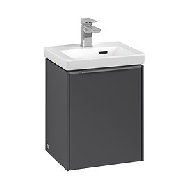 Villeroy and Boch Subway 3.0 Graphite 370mm Wall Hung 1-Door Vanity Unit