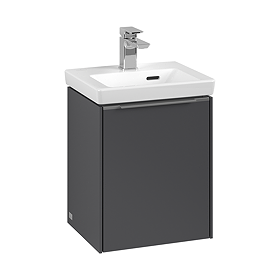 Villeroy and Boch Subway 3.0 Graphite 370mm Wall Hung 1-Door Vanity Unit