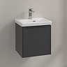 Villeroy and Boch Subway 3.0 Graphite 450mm Wall Hung 1-Door Vanity Unit